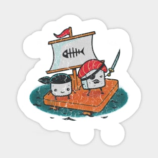 Pirate Sushi Funny Sticker